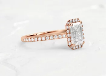 Halo Emerald Cut Engagement Rings