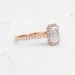 Halo Emerald Cut Engagement Rings