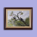Landscape Orginal Acrylic Painting Nature Hill Myna Bird Paintings